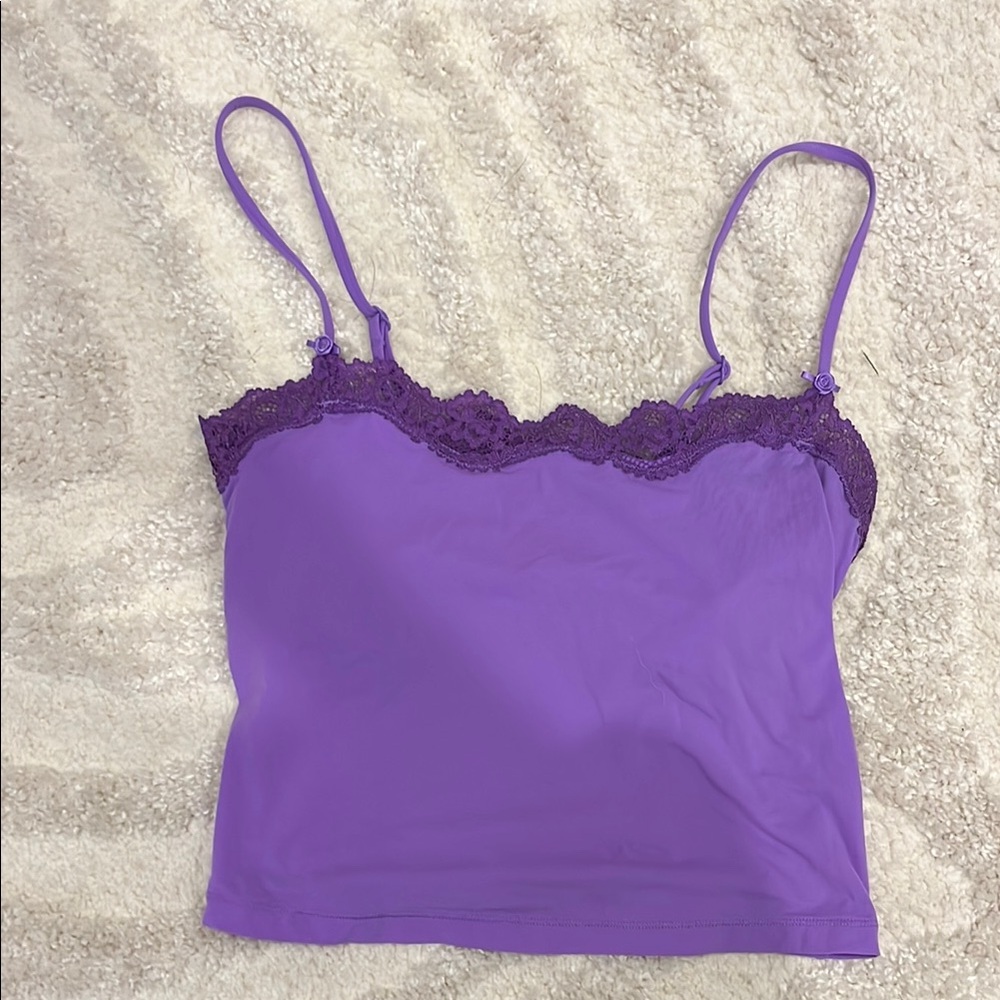 Purple Lace Trim Camisole